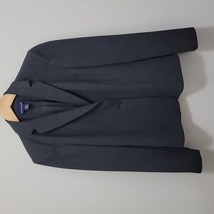 Ann Taylor Suit Jacket Sz 2 One Button Lined Pit To Pit 19" L 22" Grey